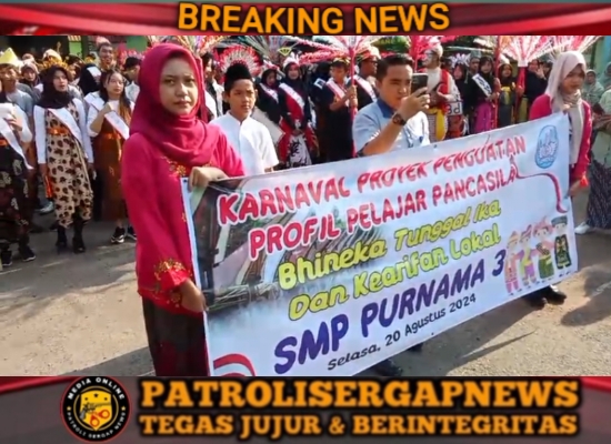 Karnaval Proyek Profil Pelajar Pancasila Bhineka Tunggal Ika  Kearifan Lokal SMP Purnama 3 Semarang