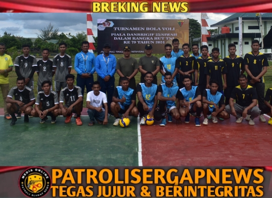 Turnamen Bola Voli Piala Danbrigif 25/Siwah Dalam Rangka HUT TNI ke 79 Tahun 2024 Secara Resmi Dibuka