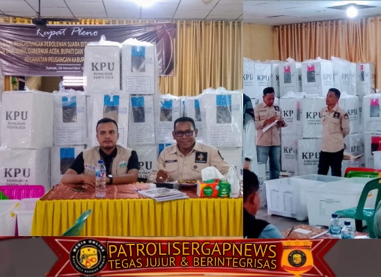 PPK Kecamatan Peusangan Gelar Rapat Pleno Rekapitulasi Suara Pilkada 2024