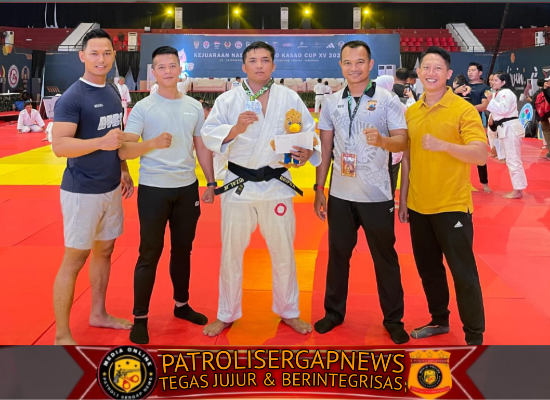 Personil Polda Jateng; Bripda Rizal Torehkan Prestasi Gemilang di Kejurnas Judo KSAD Cup XV 2024