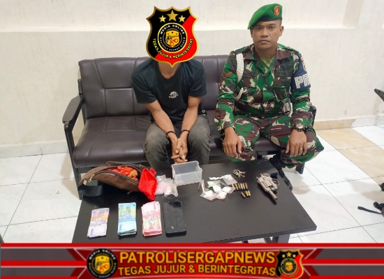 Jajaran Kodam I/BB Ringkus Pengedar Narkoba Bersenjata Api rakitan di Serdang Bedagai