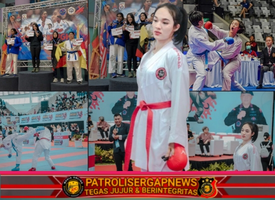 Bripda Jessica, Polwan di Polda Riau, Sabet Medali Emas Kejuaraan Karate di Malaysia