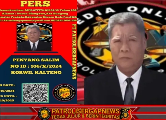 Berita Duka Cita : Korwil Media Patrolisergapnews.id Kalimantan Tengah, Meninggal Dunia.