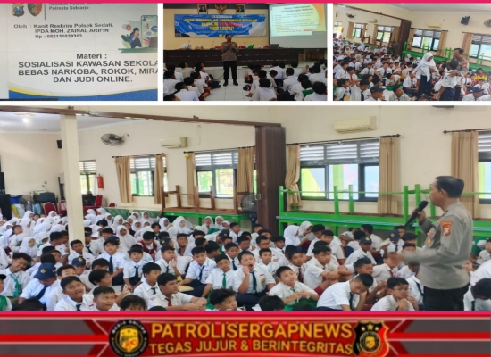 Polsek Sedati Gelar Penyuluhan Bahaya Narkoba, Miras, Rokok Ilegal, dan Judi Online Kepada Pelajar SMPN 2 Sedati