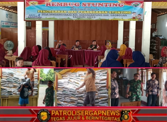 Rembuk Stunting di Desa Sendangharjo, Koramil 14/Karangrayung Dukung Langkah Pencegahan Stunting