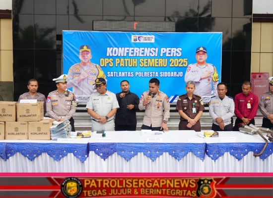 Operasi Patuh Semeru 2025 Polresta Sidoarjo Berhasil Tekan Kecelakaan Hingga 62 persen