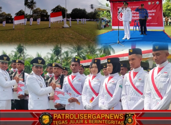 Camat Erry Seprinaldi, S.STP., S.Sos., M.Sis, Pimpin Sebagai Inspektur Upacara Ke-80 R.I di Kecamatan Peudada