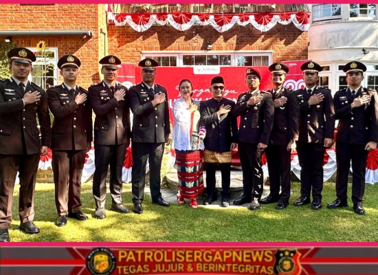 Perwira Polri Penerima Beasiswa LPDP Ikuti Upacara HUT RI ke-80 di London
