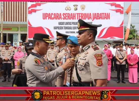 Kapolres Tanjab Barat Pimpin Sertijab Kasat Lantas dan Kapolsek Tungkal Ilir
