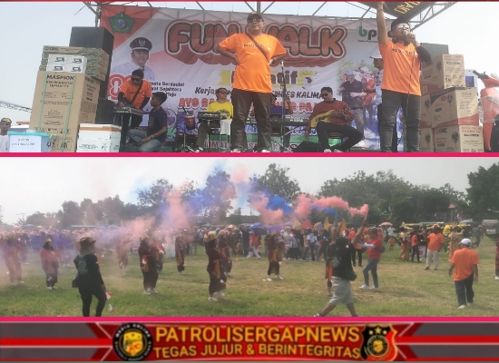 Meriah, Warga Kalimati Gelar Jalan Sehat Berbalut Budaya dan Iringan Orkes Melayu Mandala