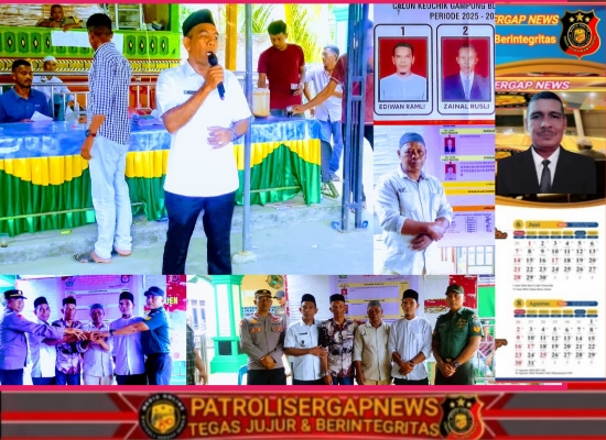 M.yunus Ali Menang Mutlak Dalam Pertarungan Pilkades Gampong Blang Gandai Periode 2025–2031.