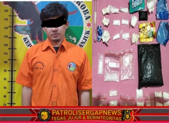 Polres Nganjuk Bekuk Pengedar Sabu di Sawahan, Amankan 3,79 Gram dalam Operasi Tumpas