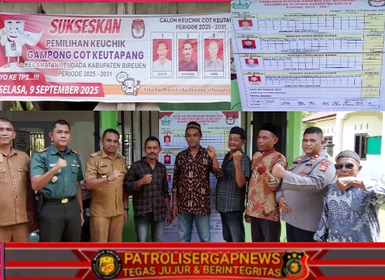 Tarmizi Menang Pilkades Cot Keutapang Periode 2025-2031, Pemilihan Berlangsung Sukses dan Aman