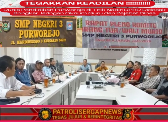DPRD Purworejo Terima Audiensi Terkait Dugaan Bullying dan Pungli di SMPN 3, Ketua DPW LSM TAMPERAK Jateng Turut Hadir